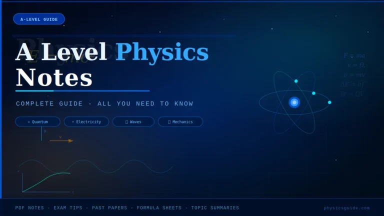 A Level Physics Notes - Complete Study Guide for All Topics
