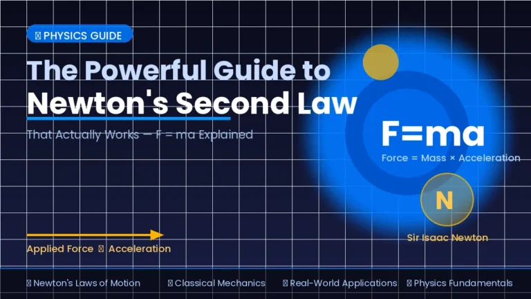 Newton's Second Law of Motion explained with F=ma formula — physics guide for students
