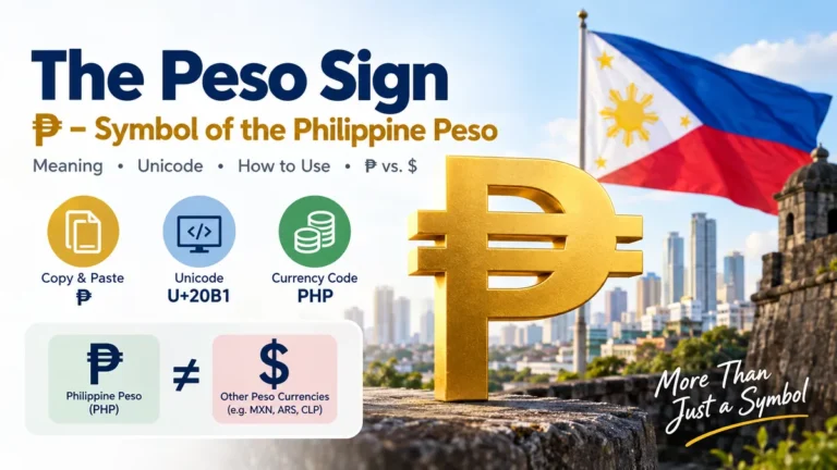 Peso Sign (₱): Meaning, Copy, Type & Use Guide