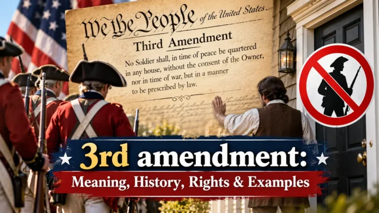 3rd amendment: Meaning, History, Rights & Examples