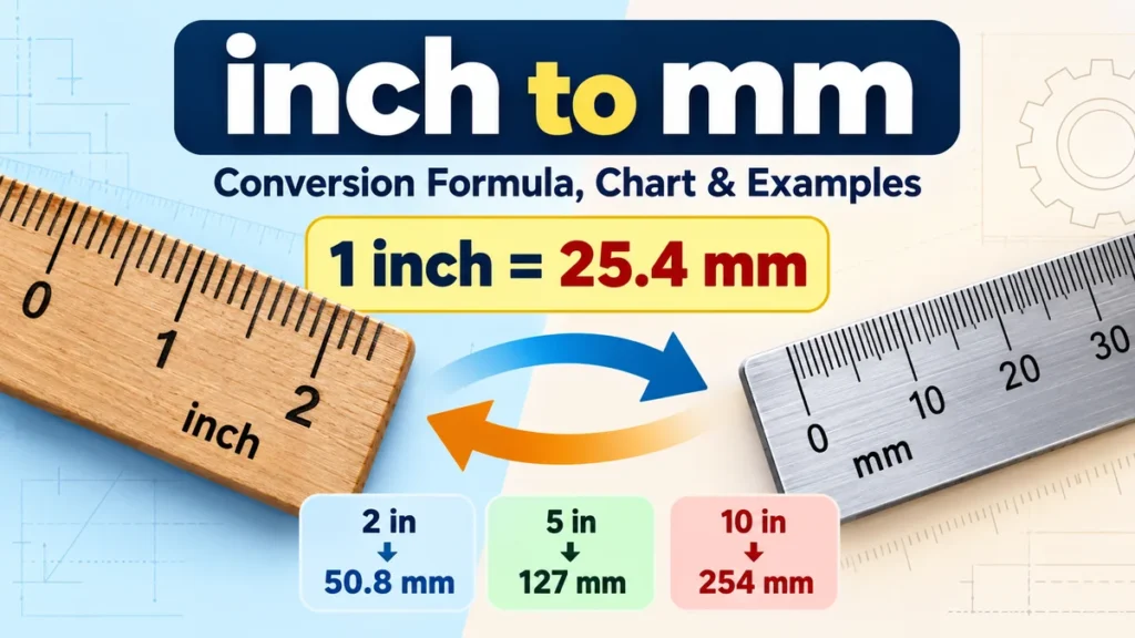 inch to mm: Conversion Formula, Chart & Examples