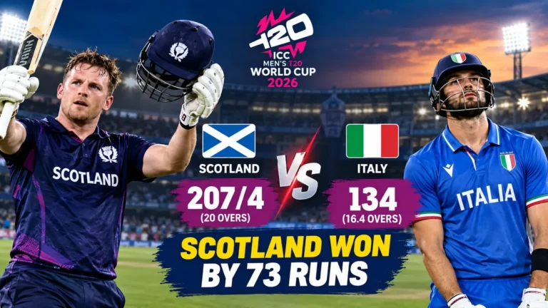 SCO vs ITA: Scotland Beat Italy by 73 Runs